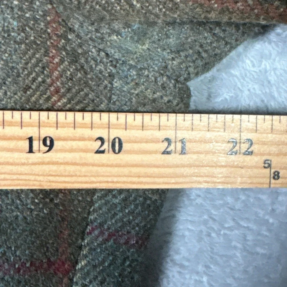 Vintage Polo Ralph Lauren Blazer Sport Coat Mens 42L Long Green Plaid Wool USA